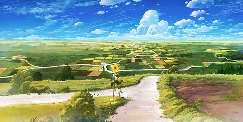 手绘卡通田野游戏截图